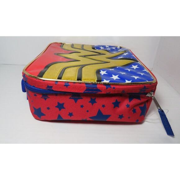 Wonder Woman Lunch Box Bag w/ Cape Detachable Insulated Purse Back to School - Picture 3 of 13
